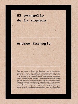 cover image of El evangelio de la riqueza